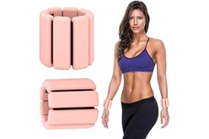 BNGXR 2 Pcs Pesas de Muñeca y Tobillo, Pesas Pierna Tobillos, Pulsera Pesos Ajustable, Portátiles Muñequera con Peso para Damas Hombres Aptitud Física, Correr, Caminar, Yoga, Pilates