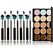Imported 15-Colors Concealer Palette + 10Pcs Eyebrow Power Makeup Brush Silver blue RS.620.00