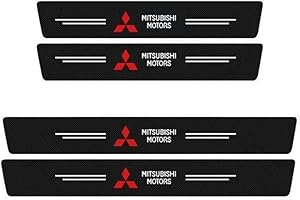WACDXST 4 Stück Auto Einstiegsleisten Schutzfolie, für Mitsubishi Colt Turbo/Hybrid 2023 2024 Lackschutz Kohlefaser Aufkleber Kantenschutz Styling Tuning Zubehör