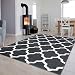 Produktbild Tapiso Luxury Teppich Kurzflor Modern Marokkanisch Geometrisch Kleeblatt Gitter Muster Grau Weiss Wohnzimmer Jugendzimmer ÖKOTEX 200 x 300 cm