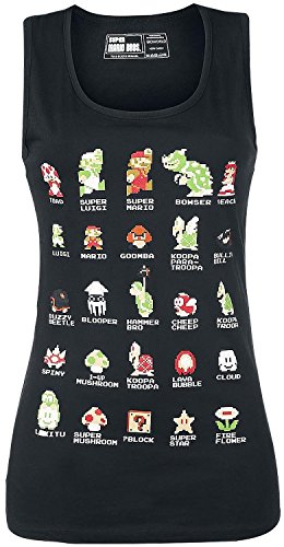Preisvergleich Produktbild Nintendo Top (Damen) -XL- Mario Pixel, schwarz