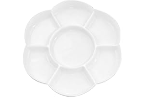 THKO 7er Künstlerpalette Malpalette Kunststoff Acrylfarben Öl Aquarell Farben perfekte Farbmischung Künstlerbedarf für Malerei und Kunsthandwerk