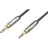 Amazon Basics Ausiliario Cable de audio estéreo (conector macho de 3,5 mm a conector de 3,5 mm, 2.4 m), Negro