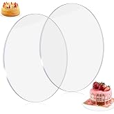 2 Pieces Acrylic Cake Plates, Diameter 30 cm Reusable Cake Board, Thickness 2 mm Cake Tray, Transparent Acrylic Cake Disk, fo