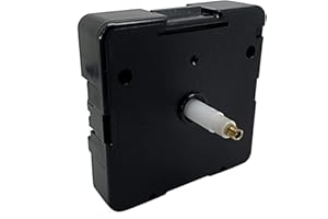 DANS CLOCK SHOP UTS High Torque Clock Movement Mechanism Motor Quartz German Euroshaft IEC R6+ Battery Green Setting Wheel Replacement For Large Hands (11mm Shaft - Faces Up To 2mm Thick)