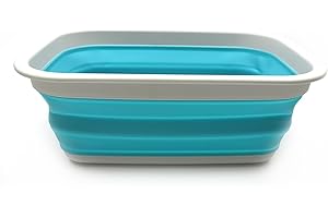 Sammart Cesta plegable de 9,2 l, cesta de pícnic portátil para exteriores, bolsa de la compra plegable, cesta de almacenamiento para ahorrar espacio.