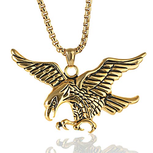Blisfille Ketten Herren Gold Herren Ketten Mit Namen Herrenkette Gothic Gold Adler Retro Vintag Kette