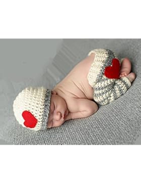 Ximkee Nette neugeborene Baby-Mädchen-Baby-Häkelarbeit-Kostüm Foto Fotografie Props 0-6 Monate