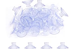 DKDXID 50 Piezas Ventosas para Cristal Pequeñas Mini Ventosas para Cristal 20mm Ventosas de Plástico Transparentes Ventosas Parasol Coche Ventosas Furgoneta Camper para Baño Armario Ventana