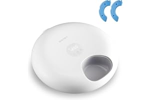 GAMKII Automatyczny karmnik dla kotów na mokrą karmę, 6 posiłków, dozownik karmy dla kotów z 2 opakowaniami na lód, programowalny timer, akumulatorowy, automatyczny, dla kotów, małych psów, taca na