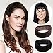 PIXNOR Velvet Wig Grip Band Adjustable Head Hair Band, Pack of 2 (Brown and Black)