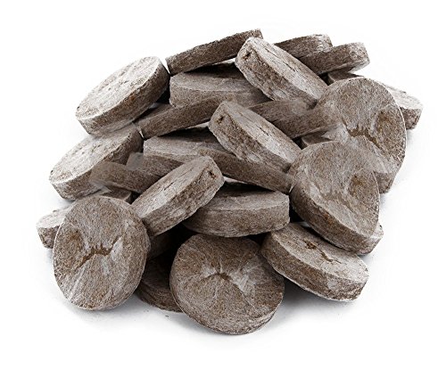 40 St. Jiffy® 44mm für Hydroponik 40 Zimmergewächshaus von GREEN24® Original Quell-Tabletten Torf-Quelltöpfe Aussaaterde Anzuchterde Torftablette mit Anleitung (40 Stck. Ø 44 mm)