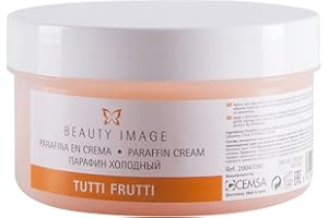 BEAUTY IMAGE Paraffine pour Mains et Pieds - Bain de Paraffine pour Mains - Traitement Idéal pour les Inconforts - Effet Crème-Sauna - 250 ml - 190 gr - Arôme Tutti Frutti