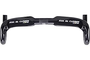 manubrio bici corsa carbonio,RXL SL manubrio bici corsa aero 31.8mm 3K lucido routing interno nero 440mm