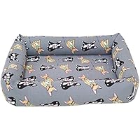 Homim Hundebett Katze Bett Kissen mit Doppelseitig Matte Sommer Kleintiere Haustier Schlafplätze M