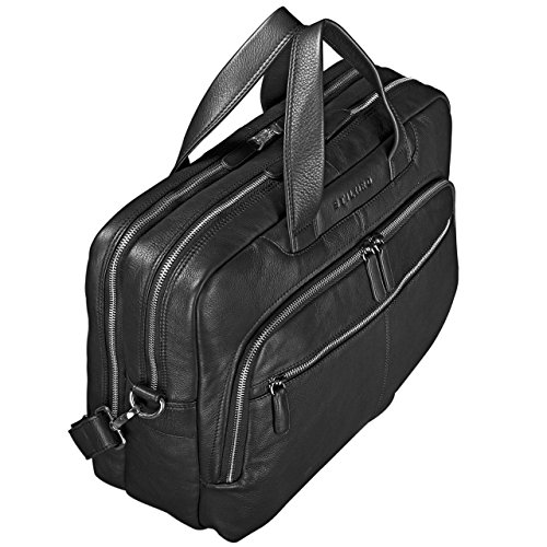 STILORD ‚Lias‘ Businesstasche Leder Schwarz groß schwarz und elegant Bürotasche Aktentasche für Herren Damen 15,6 Zoll Laptoptasche Rindsleder - 6