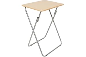 LA BOLATA The Secret Home - Mesa Rectangular Plegable Portátil - Color Natural - Largo 48 cm x Ancho 38 cm - Mesa de Madera - Ideal para Cocina, Terraza o Jardín