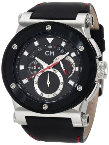 Carlo Monti Herren-Armbanduhr Stahl/schwarz/Leder CM701-122 Carlo Monti Herren-Armbanduhr Stahl/schwarz/Leder CM701-122
