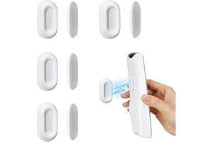 XYOFUN Magnetic Remote Control Holder Wall Mount - 4 Pcs No Drill Self-Adhesive Organizer for Air Conditioner & TV Remotes, Storage Caddy for Televisions Backside - White