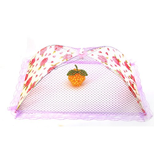 Spitze gefaltet Essen essen Deckblatt Senf- Deckel Fliegen- Abdeckung, 18-Zoll, Lavendel