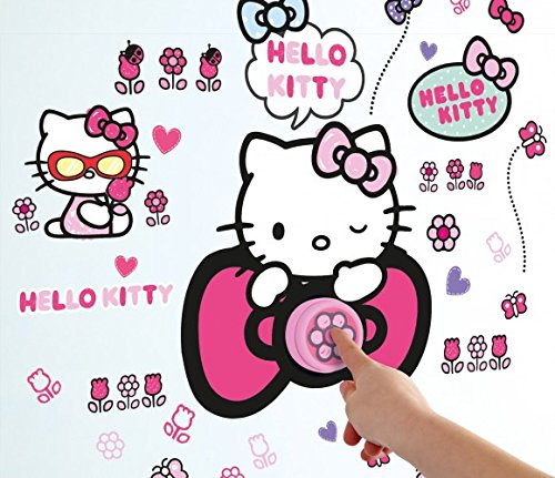 Preisvergleich Produktbild Hello Kitty Wandsticker leuchtend Wandtattoo Sticker Kindersticker Tapete (Hello Kitty Klingel)