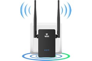 PHAVN Repetidor WiFi, 2.4GHz 300Mbps Repetidor WiFi Largo Alcance Amplificador WiFi Apoyo Modo Repetidor/Router/Ap, Extensor de WiFi Inalámbrico WiFi Booster con 2 * 5dBi Antenas, Puerto LAN/WAN, WPS