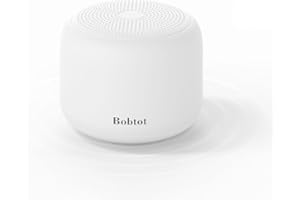 Bobtot Portable Bluetooth Speakers with Strap Easy to Carry, Wireless IPX5 Waterproof Mini Speaker with Loud Stereo Sound, 20 Hours Playtime, Rechargeable Battery, Built-in Microphone, White