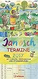 Janosch Familientermine 2017 - Familienkalender, 5 Spalten, Terminplaner, Kalender für Kinder, mit Stundenplan - 23 x 48 cm by 