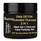 KAZIMA Daily DETOX Activated Charcoal 2 IN 1 Mask Gel + Cleanser Face Purifying ... KAZIMA Daily DETOX Activated Charcoal 2 IN 1 Mask Gel + Cleanser Face Purifying ...