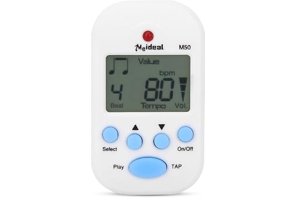 Drfeify M50 Mini Metronome Clip-on Tempo pour Instruments de Musique(White)