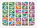 Produktbild ERCGY Olympics Bath Mat, Pictograms of The Summer Sports Sailing Wrestling Boxing Fencing Weightlifting, Plush Bathroom Decor Mat with Non Slip Backing, 23.6 W X 15.7 W Inches, Green Purple