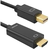 Coverzone Mini DisplayPort to HDMI Kablo &ndash; 4K UHD 1080P Destekli, Tak &Ccedil;alıştır, Ses ve G&ouml;r&uuml;nt&uuml; Aktarım Adapt&ouml;r&uuml;, Laptop &ndash; Mon