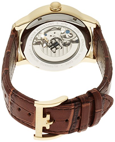 Thomas Earnshaw ES-8006-06 - Reloj para hombre con esfera analógica de color crudo y correa de cuero marrón