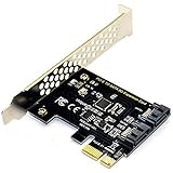 BEYIMEI PCIE SATA Card 2 Ports, PCI Express to SATA 3.0 Controller Raid Card, SATA III PCI-e x1 Extension Card 6 Gbps Adapter