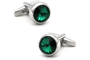 S&W SHLAX&WING Gemelli da uomo con confezione regalo Smalto in cristallo per matrimonio d'affari per camicie da smoking