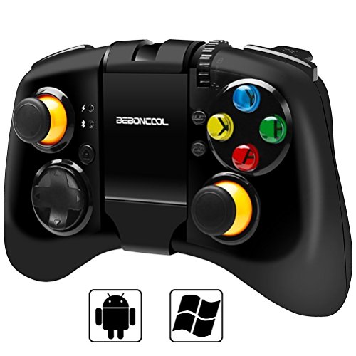 Preisvergleich Produktbild BEBONCOOL Bluetooth Game Controller Gamepad mit verstellbarem Halterung für Android handy / Tablets / TV Box / Gear VR
