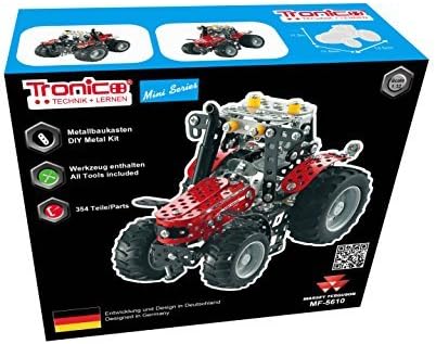 Construction métallique, Jeu de Construction - TRONICO - Tracteur MASSEY FERGUSON MF- 5610, 354 pièces, avec outils