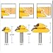 Produktbild Zantec 3Pcs 1/2 "Schaft 45 ° Fräser Holzbearbeitung Cutter Set Carpenter Supplies