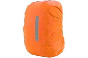 PINEPAN Housse de pluie pour sac à dos avec bandes réfléchissantes, 15 L – 50 L, imperméable, sac à dos, sac d'école pour randonnée, camping, voyage, cyclisme
