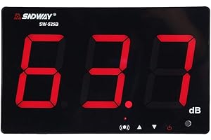 ZERODIS Sound Level Meter, 30~130db 9.6" LCD Display Wall Hanging Decibel Noise Measuring Tester with Data Logger & Alarm (SW-525B)