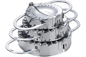 Pure Vie Juego de 3 Molde Redondo para Hacer Ravioli, Maker Masa de Dumpling Molde, Molde de Acero Inoxidable para Masa Herramienta de Cocina, Fabricante de Moldes Accesorios de Cocina#1