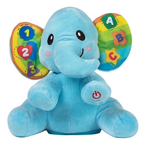 Winfun - Elefante educativo con luz y sonido, Colore Azul, (ColorBaby 44521)