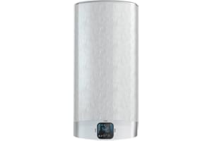 ARISTON Fleck Duo 7 - Calentador de Agua Electrico Multiposición + Sistema ECT, Termo Electrico 100l Plano, Calentadores 50,6x27,5x125,1 cm - Fabricado para Instalación en España (Clase Energética B)
