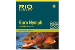 RIO BRANDS RIO Products Leaders Euro Nymph Vorfach mit Tippet Ring, transparent