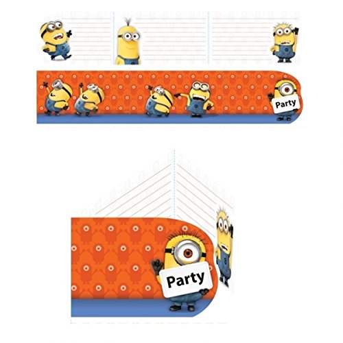 NEU Einladungskarten Minions, 6 Stück - 2
