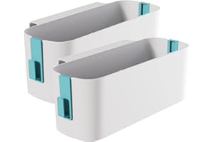 SCOUTTEEMO 2 Bett Organizer zum Einhängen Aufbewahrungskorb mit 2 Abnehmbarer Haken Nwohnheim Hängende Betttaschen Organizer Box Nachttisch Caddy Aufbewahrungs Tasche für Handy Kopfhörer Buch Magazin Spielzeug