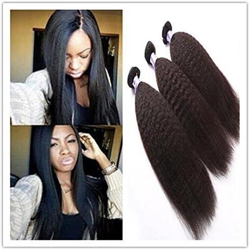 300g 16inch Unprocessed Virgin Mongolian Afro Kinky Straight Human Hair Weave Extensions for Black Women Natural Black