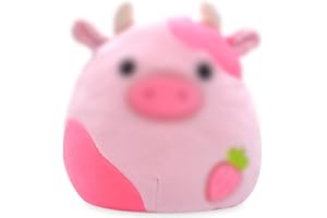 simyron Kühe Plüschtier Kinder Plüschfiguren Cartoon Plush Doll Rosa Plüsch Spielzeug Mädchen Plüschpuppe Plüsch Kissen Spielzeug Erdbeere Kuh Plüschtiere Geburtstaggeschenke 20 cm