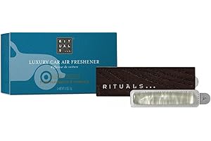 ‎RITUALS RITUALS Parfüm Hammam Auto Lufterfrischer – Duft mit Eukalyptus und Rosmarin – Elegante Holzhalterung – 6 g