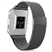 Produktbild MoKo Armband für Fitbit Ionic, Replacement Strap Watchband Uhrband Erstatzband mit Einzigartige Magnet-Verschluss für Fitbit Ionic Health & Fitness Smartwatch, Schwarz, Armbandlänge 125mm-200mm